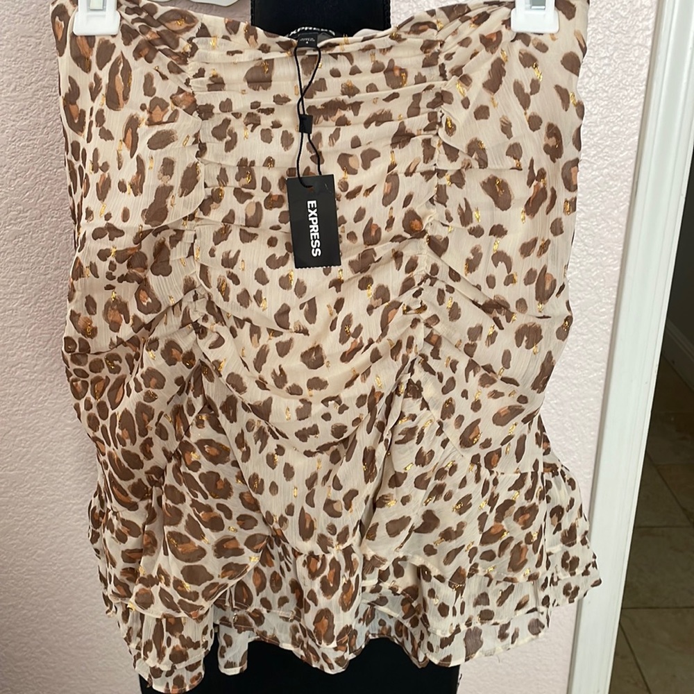 NWT Express cheetah print skirt